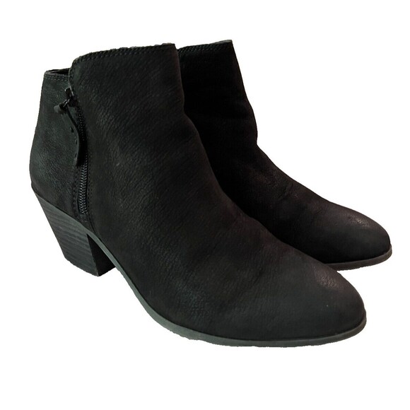 FRYE & Co. Womens Boots Size 7 M Black Nubuck Leather Zip Ankle Bootie Judith - Picture 15 of 15